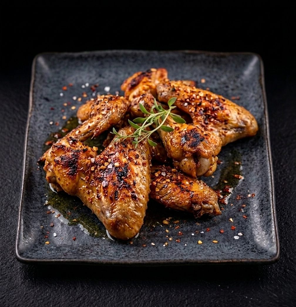 Pollo grillado con Merkén del Diablo.